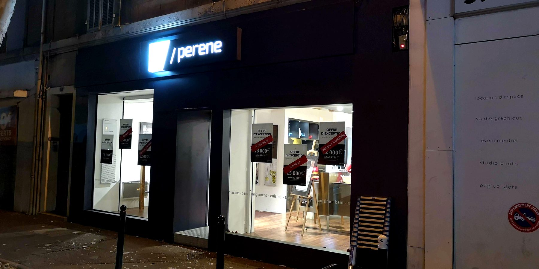 Enseigne lumineuse — 254_enseigne-lumineuse-perene-cuisines-nuit