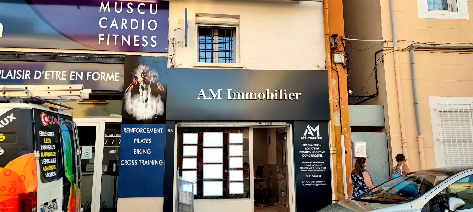 Enseigne relief — 278_enseignes-am-immobilier-fitness